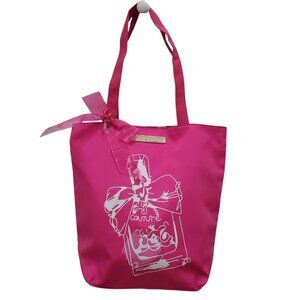 Juicy Couture Viva‎ La Juicy Vintage Y2K Pink Bottle Print Nylon Tote Bag NWOT